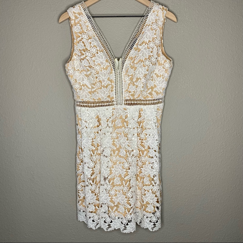 Francesca's Verty White Lace Dress D5